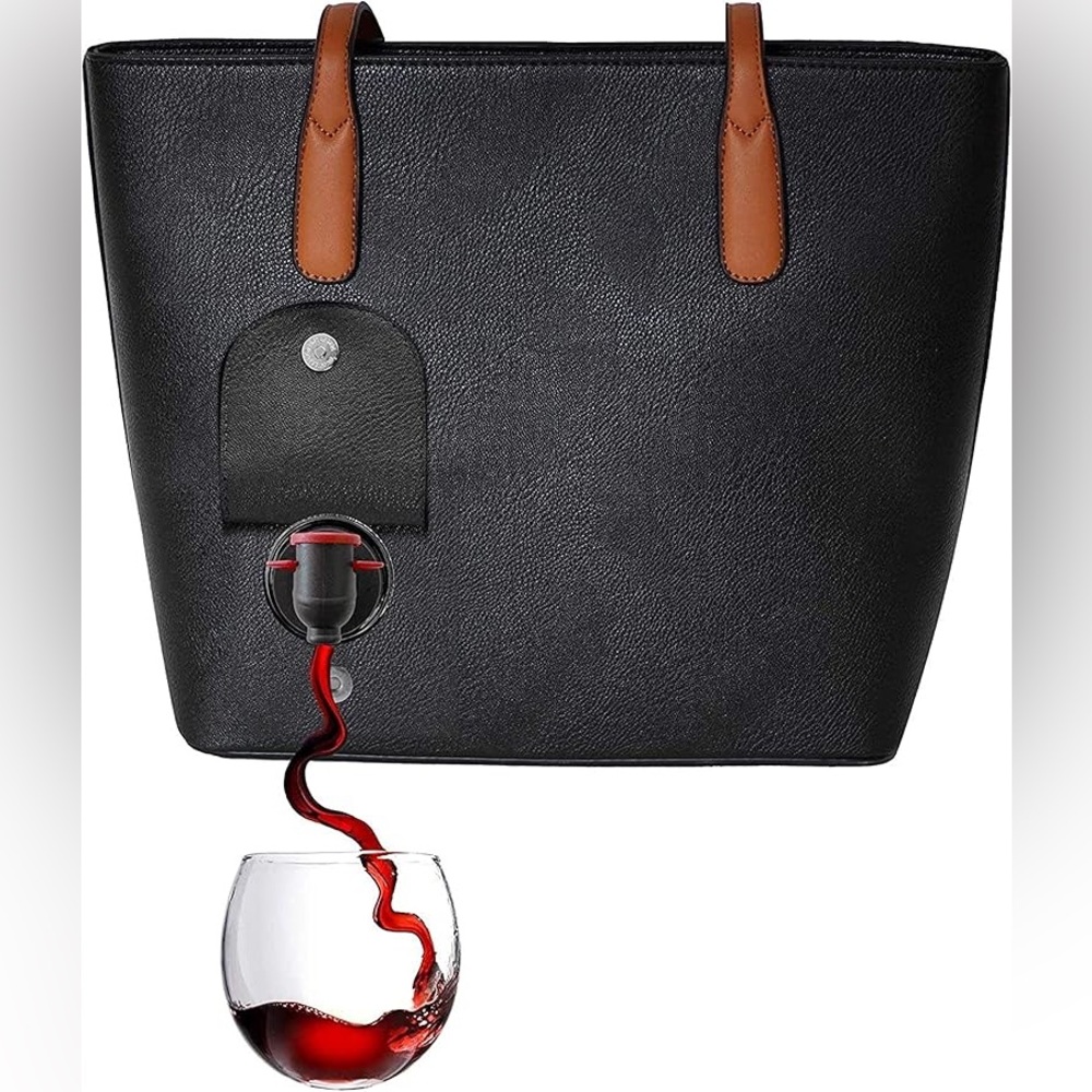 PortoVino Wine‎ Fashionable Purse With Hidden, Insulated Compartment For Wine - Picture 11 of 16